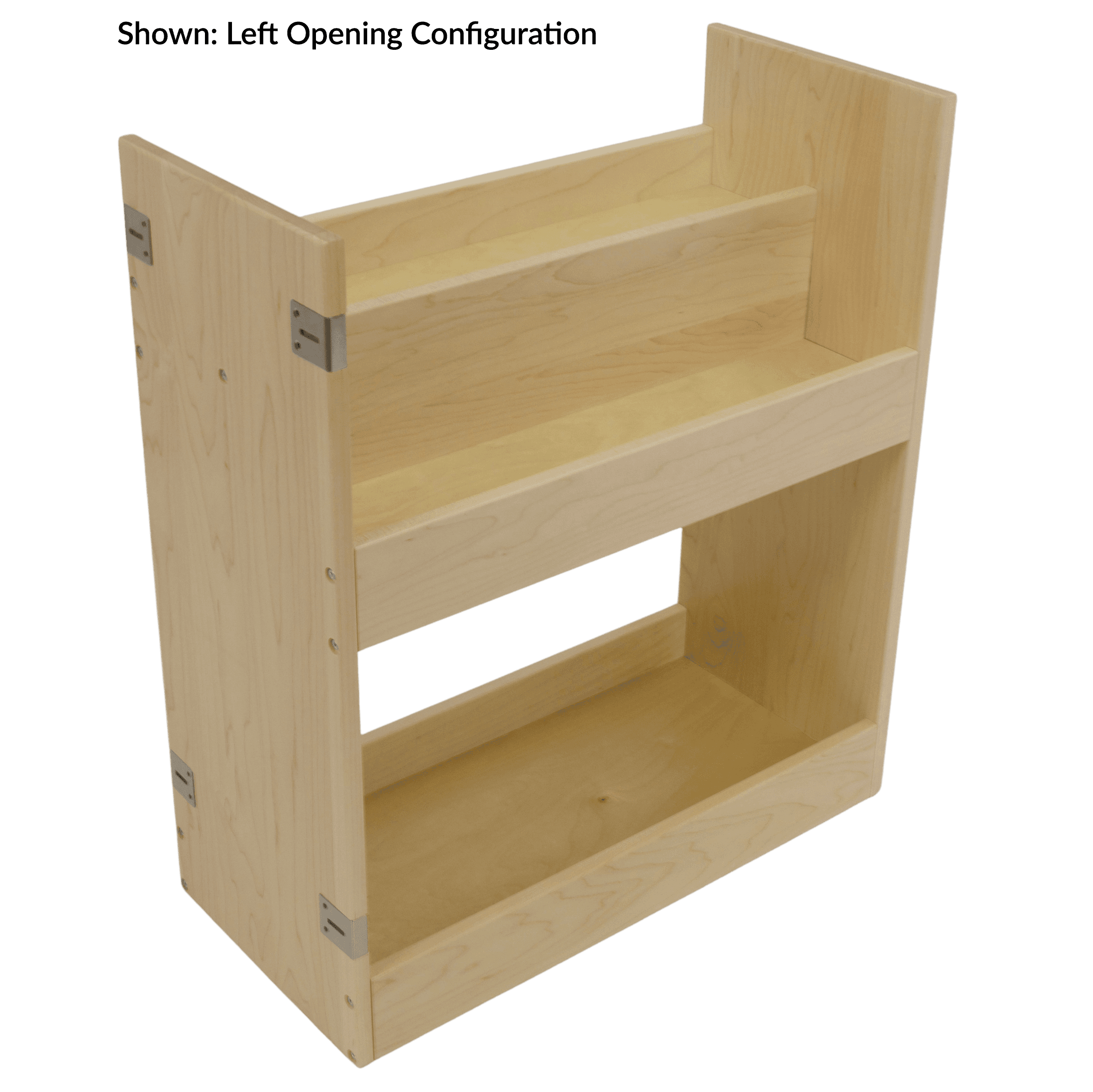 Tiered spice pullout with two tiers
